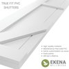 Ekena Millwork True Fit PVC Two Equal Panel Farmhouse Fixed Mount Shutters w/ Z-Bar, Unfinished , 15"W x 57"H TFP102FH15X057UN